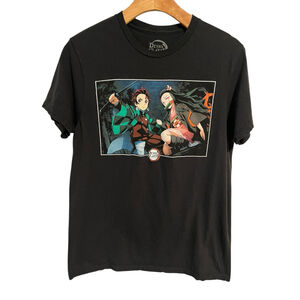 Demon Slayer T Shirt Corps Anime Men's Size M Black Short Sleeve Graphic Tee